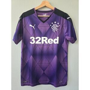 Rangers FC Puma Away Jersey 2016/17 Purple Soccer Shirt Size S 32Red Sponsor